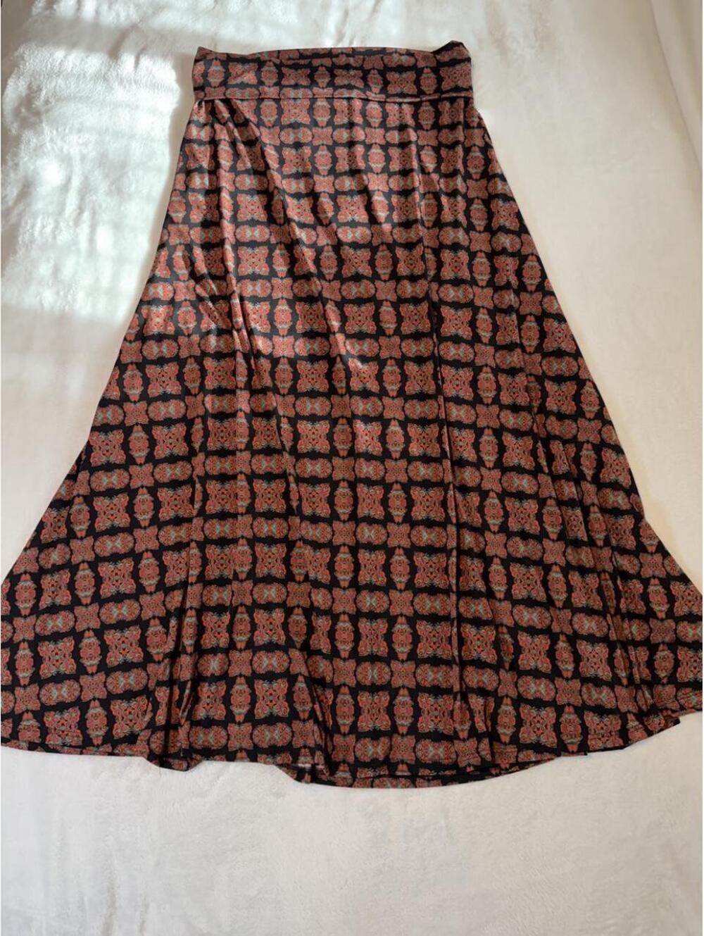Geometric Boho Long Foldover Waist Large LuLaRoe Maxi Skirt